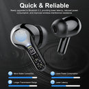 UYUXIO BT5.4 Wireless Ear Buds with LED Display HiFi Stereo Earbuds Headphones with IP7 Waterproof ENC Noise Cancelling Earphone