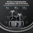 UYUXIO BT5.4 Wireless Ear Buds with LED Display HiFi Stereo Earbuds Headphones with IP7 Waterproof ENC Noise Cancelling Earphone