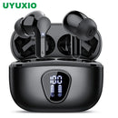 UYUXIO BT5.4 Wireless Ear Buds with LED Display HiFi Stereo Earbuds Headphones with IP7 Waterproof ENC Noise Cancelling Earphone