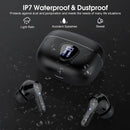 UYUXIO BT5.4 Wireless Ear Buds with LED Display HiFi Stereo Earbuds Headphones with IP7 Waterproof ENC Noise Cancelling Earphone